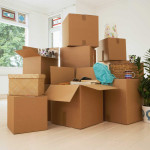 R&B Removals packed boxes in empty room